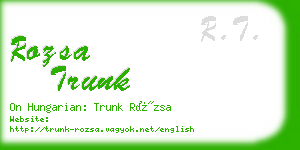 rozsa trunk business card